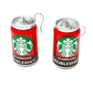 Starbucks Double Shot Can Earrings.